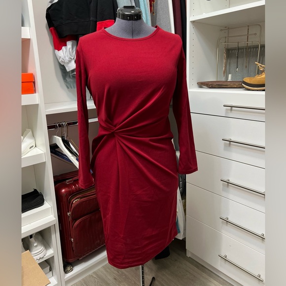 Red long Sleeve Formal Dress Size XL - Picture 3 of 5